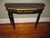 Art Nouveau Vintage Maitland-Smith Style Art Nouveau Black With Gold Roses Wood Library / Console Table For Sale - Image 3 of 10