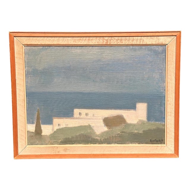 Bernhard Önstad, Utomlands, 1958, Oil Painting on Canvas, Framed For Sale
