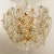 Glass and Brass Floral 3-Tier Light Fixture from Hillebrand, 1970s For Sale - Image 14 of 15