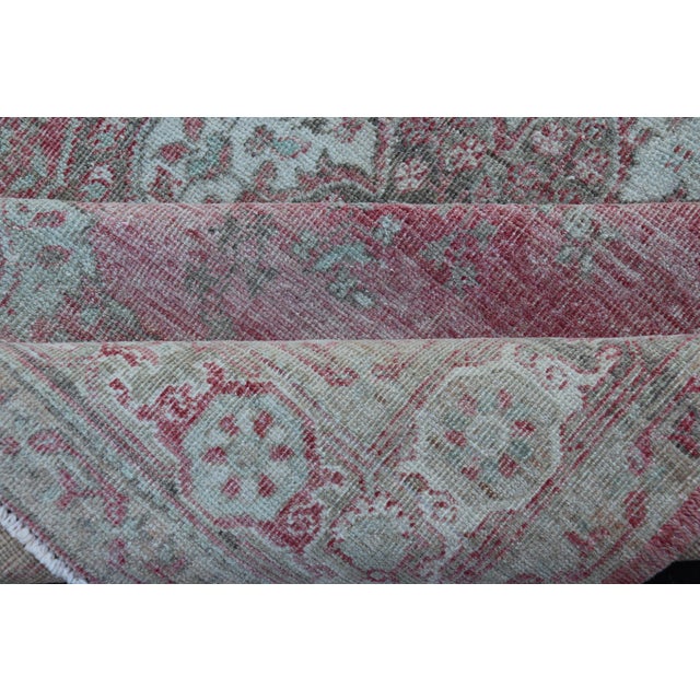 Vintage Turkish Oushak Rug With Vibrant Multicolor Geometric Patterns 5'0 X 14'3 For Sale - Image 9 of 10