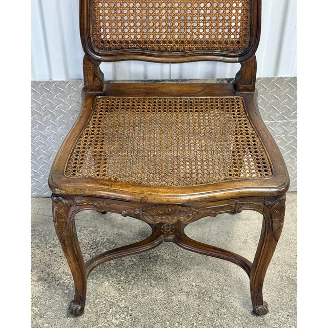 Early 20th Century Fruitwood Cane French Dining Chairs - Set of 4 For Sale - Image 4 of 12