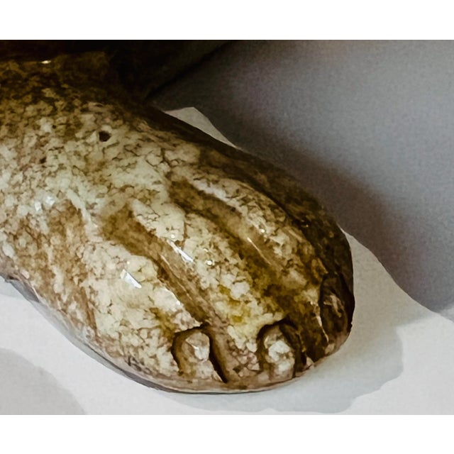 Midcentury Italian Pug Sculpture in Glazed Terra Cotta For Sale - Image 10 of 11