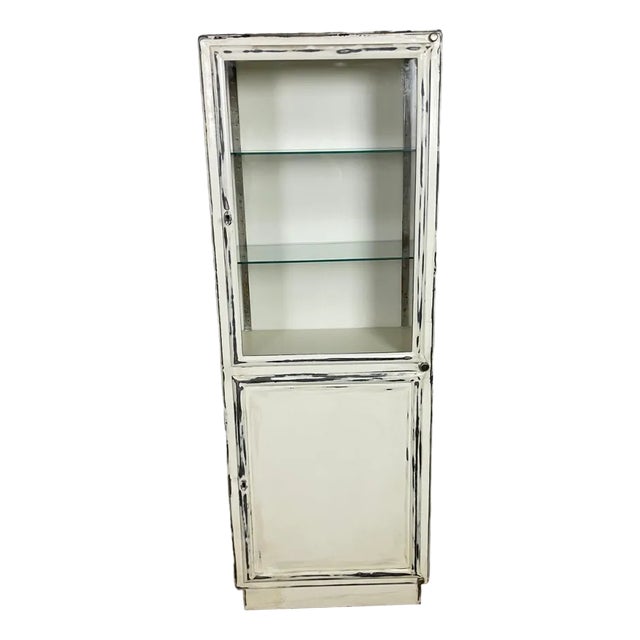 Vintage Glass Medicine Cabinet For Sale