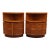 Pair of Vintage Mid Century Modern Teak Low Corner Cabinets by Nathan For Sale