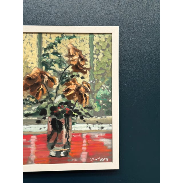 Mid-Century Modern Gustav Herbert Carlsson, Withered Roses, 1950s, Oil on Paper, Framed For Sale - Image 3 of 17