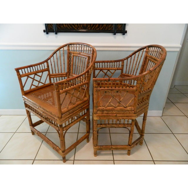Vintage Brighton PavilionStyle Bamboo Chairs A Pair Chairish