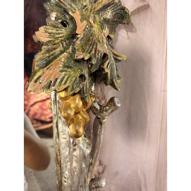 Mid 20th Century Pair of Italian Baroque Wall Mirrors, Hand-Carved Wood, Circa 1960s For Sale - Image 5 of 16