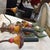 Wood Pair of Carved Wood Fruit Basket Wall Sconces For Sale - Image 7 of 12