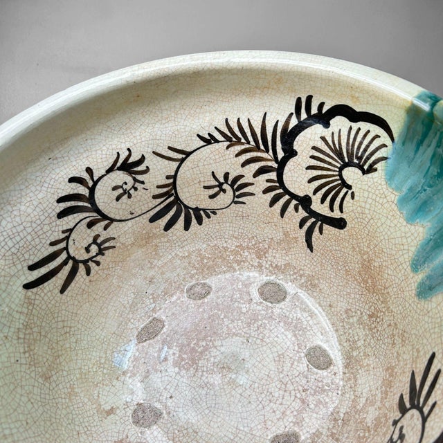 Antique Japanese Ceramic Seto Oribe Bowl, 1900s For Sale - Image 18 of 18