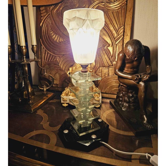 Art Deco Table Lamp in Opaline Glass, 1930s For Sale - Image 15 of 17