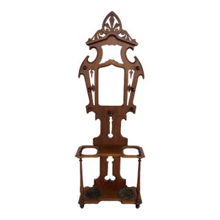 Late 19th Century Antique Eastlake Victorian Hall Tree For Sale