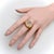 Metal Vintage White Chalcedony Eagle Intaglio 14k Gold Signet Ring, Size 8.5 For Sale - Image 7 of 10