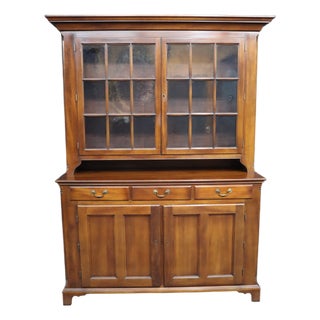 Statton Mahogany Step Back Dutch Cupboard For Sale