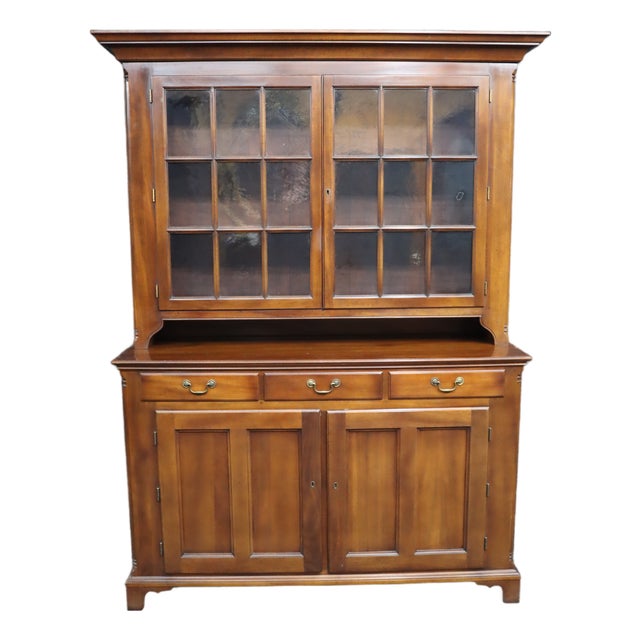 Statton Mahogany Step Back Dutch Cupboard For Sale