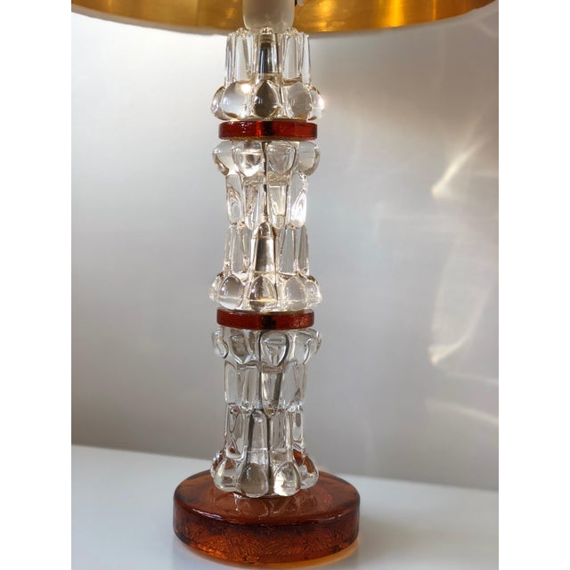 Stacked Crystal Lamp by Carl Fagerlund for Orrefors, 1960s For Sale - Image 6 of 9