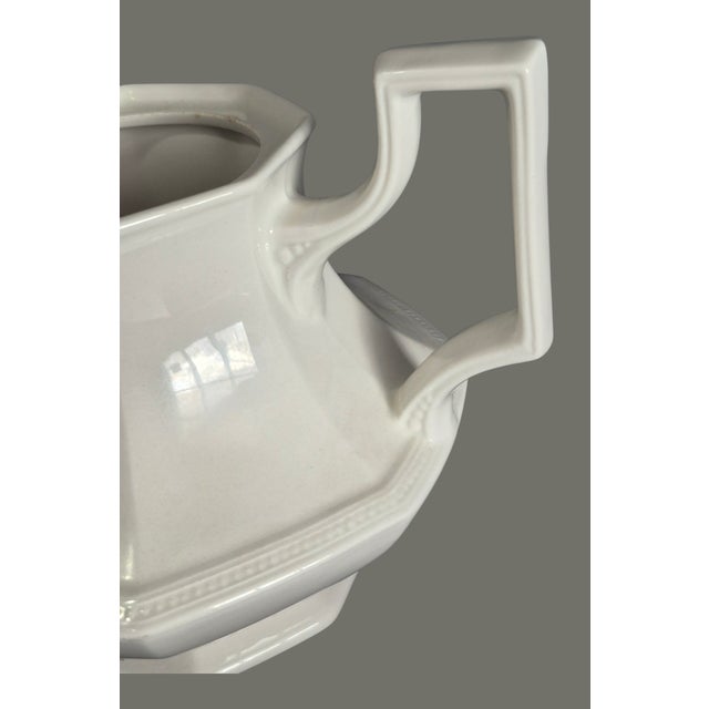 White Vintage Attributed Johnson Brothers Ironstone Classical White Tea Pot For Sale - Image 8 of 9