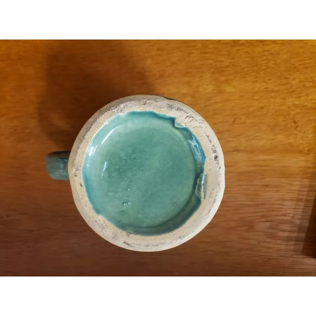 1920's McCoy Green Stoneware Barrel Mug For Sale - Image 4 of 6