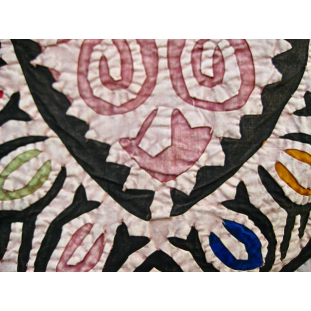 Indian Patchwork Appliques Quilt or Tapestry For Sale - Image 9 of 13