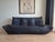 Togo Sofa with Pouf in Black Leather by Michel Ducaroy for Ligne Roset, Set of 2, in Very Good conditions. Designed 1970...