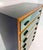 Aqua Italian Chest of Drawers in Emerald Green Parchment and Walnut with Black Details, 1950s For Sale - Image 8 of 15