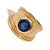 Early 21st Century Majestic Sapphire Gold Statement Ring, Size 8 For Sale - Image 5 of 7