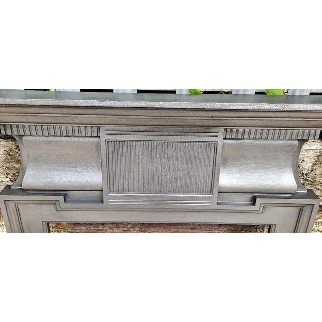 Antique Victorian Edwardian Cast Iron Fireplace Surround For Sale - Image 4 of 12