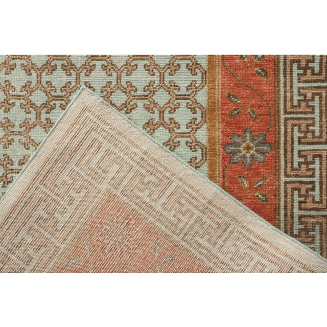 Not Yet Made - Made To Order Rug & Kilim’s Border Rug in Mint and Rust, 5x8 For Sale - Image 5 of 6