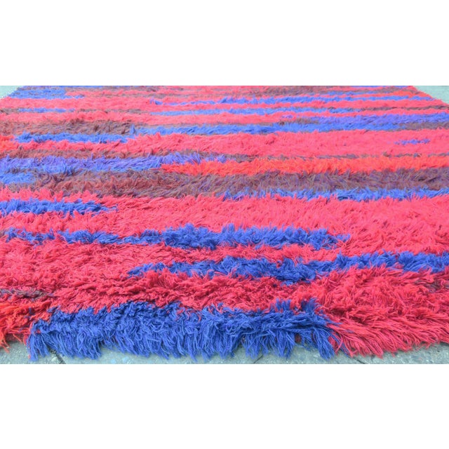 Mid 20th Century Mid-Century Modern Long Pile Hand-Knotted Rug from Walter Mack, 1960s For Sale - Image 5 of 12