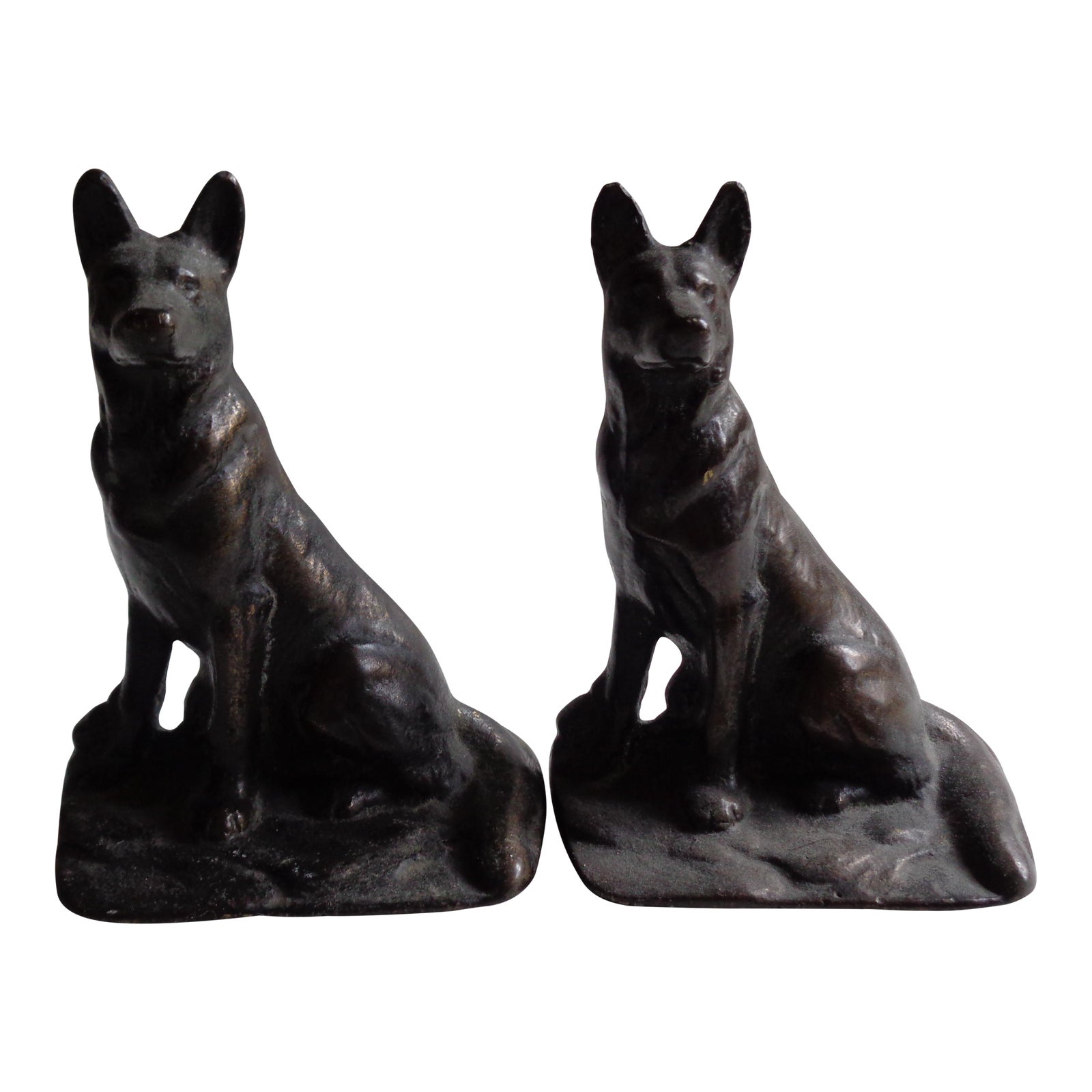 Vintage Cast Iron German Shepherd Dog Bookends A Pair Chairish