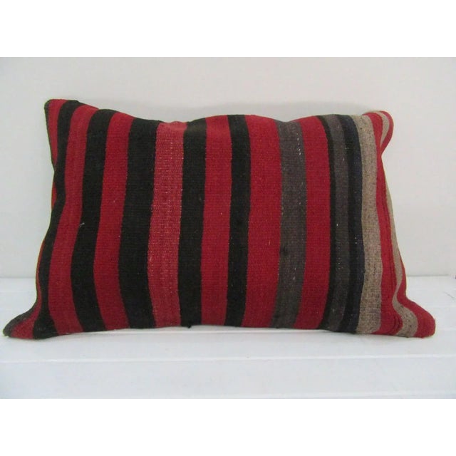 Handmade Striped Kilim Pillow Cover For Sale - Image 4 of 4