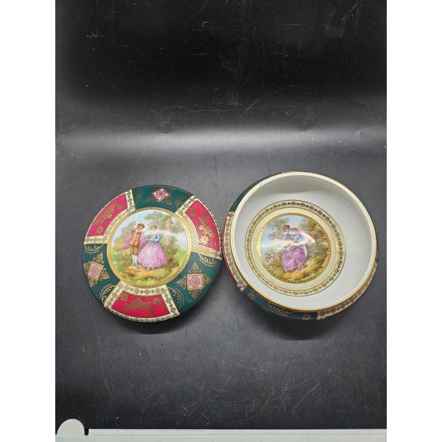 English Antique 1930's JKW Dae Karlsbad Hair Pin Bowl For Sale - Image 3 of 6