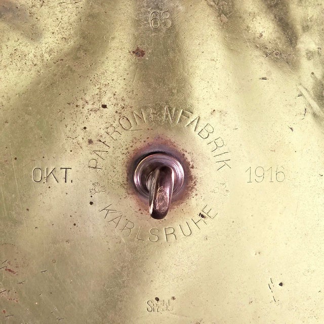 Brass 1920's Antique Regimental Gong For Sale - Image 8 of 9