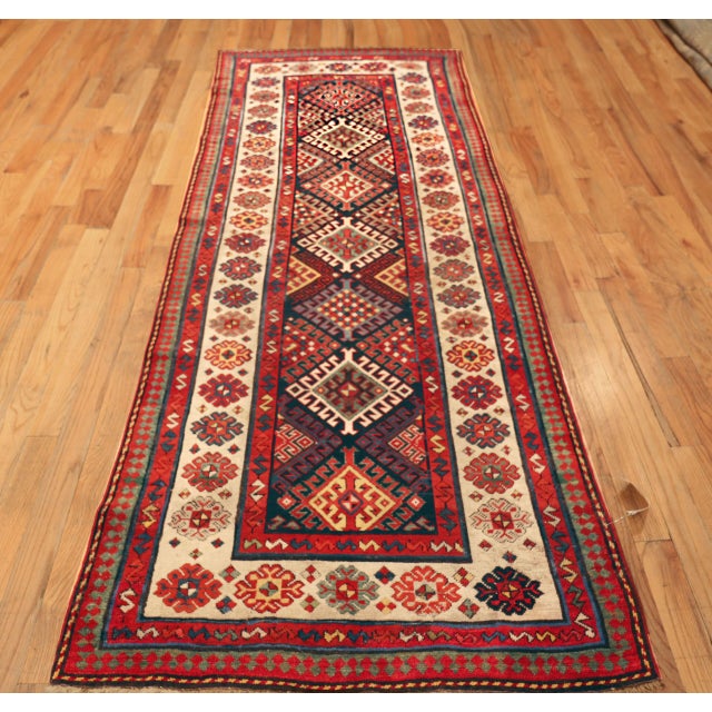 Echoing Ancient Art Antique Caucasian Talish Rug, Country of Origin: Caucasus, Circa Date: 1900