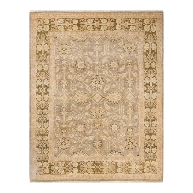 Vintage Traditional Hand Knotted Wool Area Rug, Gray - 6'0" X 7'7" For Sale - Image 9 of 9