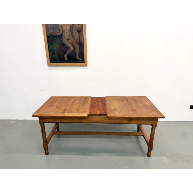 Large Extendable Farmhouse Table in Cherry Wood, 1890s For Sale - Image 14 of 18