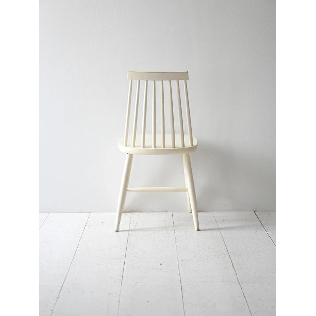 Vintage White Pinstolar Chairs, 1960s, Set of 6 For Sale - Image 4 of 15