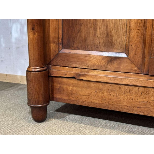 Wood 19th Century Empire Cherrywood Wardrobe For Sale - Image 7 of 16