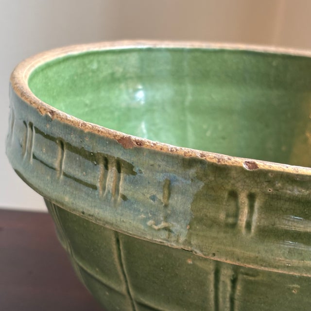1930s Nelson McCoy Stoneware Mixing Bowl For Sale In Baltimore - Image 6 of 13