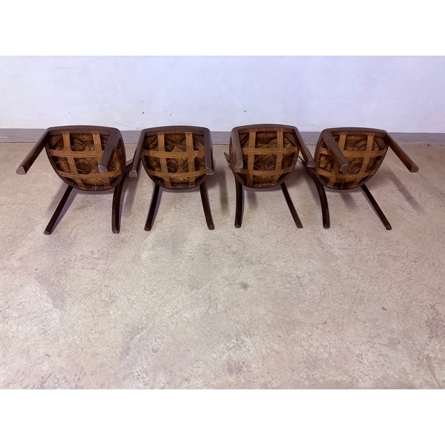 Brown Dining Table and Chairs from Thonet, 1940s, Set of 5 For Sale - Image 8 of 13