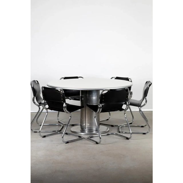 Dining Chairs & Table, 1970s, Set of 7 For Sale - Image 6 of 10