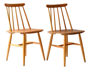 Set of Vintage Fanett Chairs by Ilmari Tapiovaara, 1950s