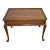 Late 20th Century Baker Furniture Walnut Large Tea Table With Angular Cabriole Legs and Dished Top For Sale