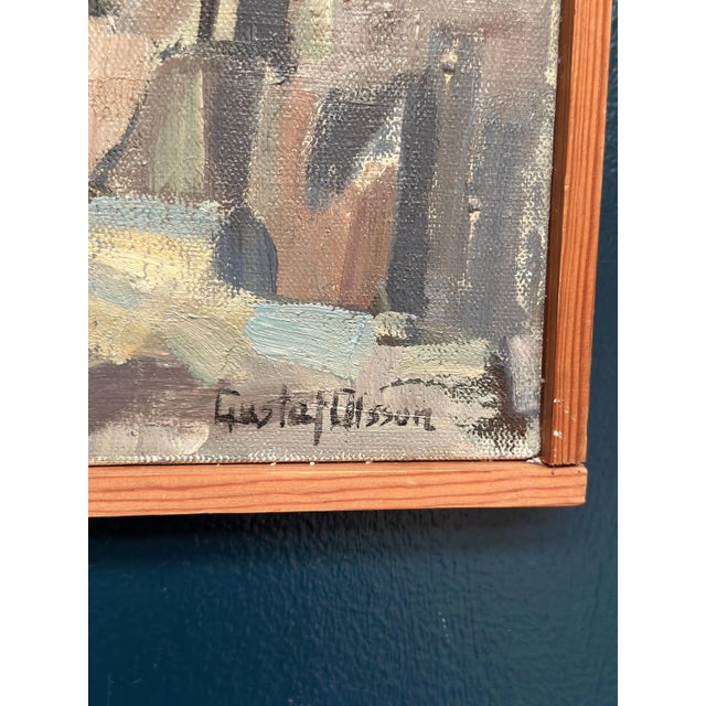Gustaf Olsson, Seascape, 1950s, Oil Painting on Canvas, Framed For Sale - Image 11 of 18