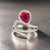 Natural Ruby Diamond Ring 6.5 14k W Gold 2.32 TCW Certified For Sale - Image 4 of 18