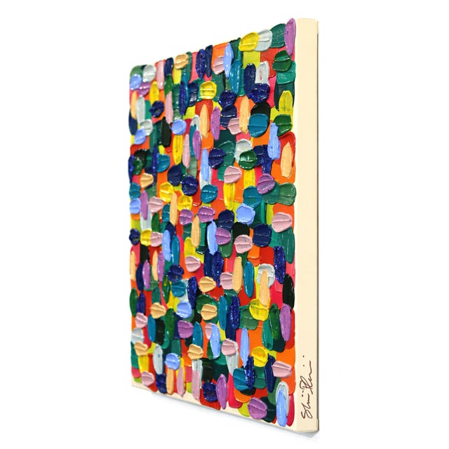 Contemporary A Bold Moment - Original Textured Abstract Acrylic and Glitter Painting on Canvas by Shiri Phillips For Sale - Image 3 of 9