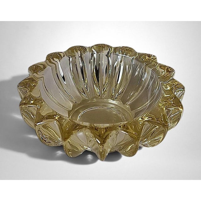 Mid 20th Century Art Deco French Molded Glass Bowl Attributed to Pierre d'Avesn For Sale - Image 4 of 18
