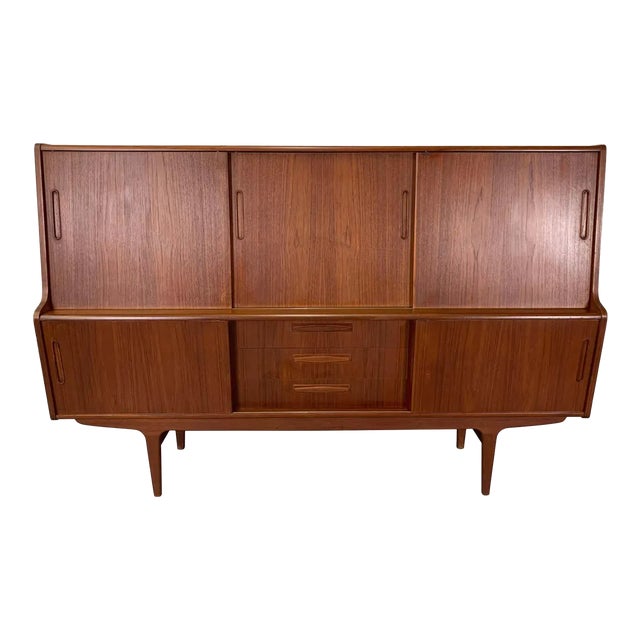 Danish Modern Teak High Board For Sale