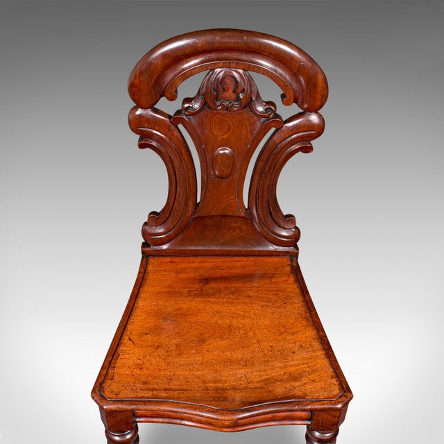 Wood 1820's Antique Scottish Hall Chair For Sale - Image 7 of 10
