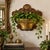 Striking vintage 1965 Syroco wall pocket planter featuring an elaborate faux-carved wood plaque paired with a removable...