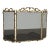 Vintage French Country Brass W Mesh Three Panel Fireplace Screen For Sale
